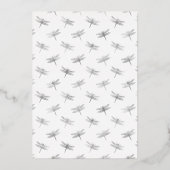 赤と銀のフローラ結婚ズ 箔招待状 (裏面)