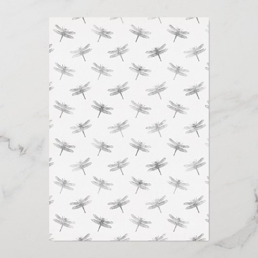 赤と銀のフローラ結婚ズ 箔招待状 (裏面)