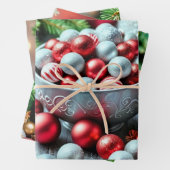 赤と銀のボーブルの特徴 ラッピングペーパーシート (インサイチュ)