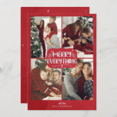 赤と銀の星すべてメリーの写数々の真 シーズンカード (正面/裏面)