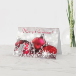 赤と銀の聖降誕祭お目出とう シーズンカード