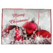 赤と銀の聖降誕祭お目出とう ラージペーパーバッグ (裏面)