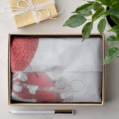 赤と銀の聖降誕祭お目出とう 薄葉紙 (ギフト)