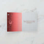 赤と銀の蝶の感謝カード サンキューカード (内部)