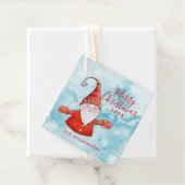 赤と青かわいい格言カスタムメリークリスマス フェイバータグ (インサイチュ)