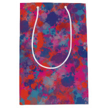 赤と青がデジタルモダン抽象芸術をドロップ