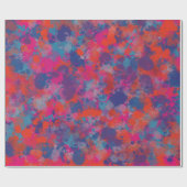 赤と青がデジタルモダン抽象芸術をドロップ ラッピングペーパー (フラット)