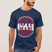 赤と青で賢く投票しよう Tシャツ (正面)