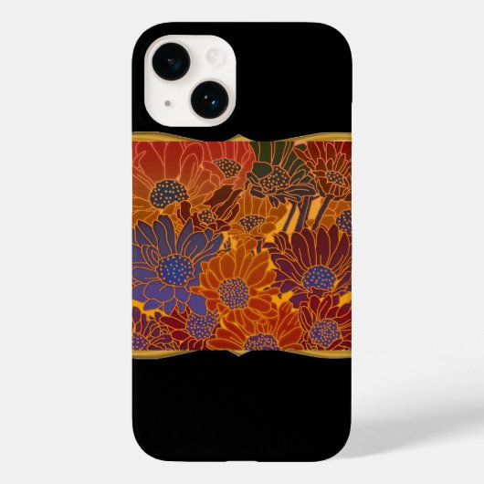 赤と青とオレンジの花 Case-Mate iPhoneケース (裏面)