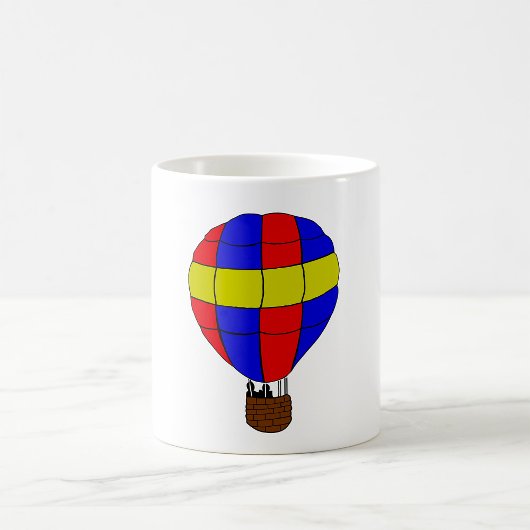 赤と青と黄色の熱気球 コーヒーマグカップ