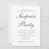 赤と青に白の水玉模様のサプライズパーティー 招待状 (正面)