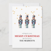 赤と青のくるみ割りクリスマス シーズンカード (正面)