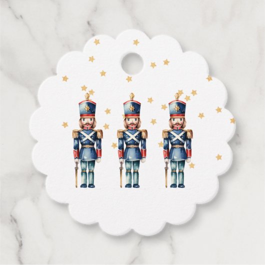 赤と青のくるみ割りクリスマス |休日 フェイバータグ (正面)