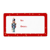 赤と青のくるみ割りクリスマス |休日 ラベル (正面)