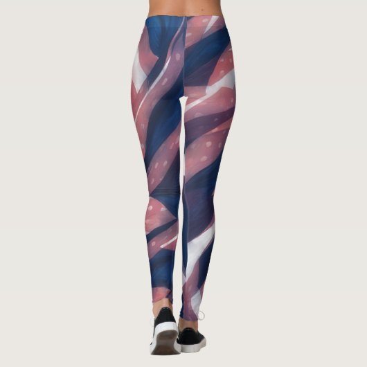 赤と青のアートレギンス レギンス (裏面)