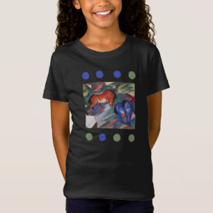 赤と青のウマTシャツ Tシャツ