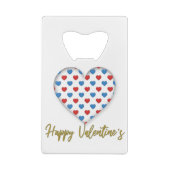 赤と青のエレガントハート図形 クレジットカード栓抜き (裏面)