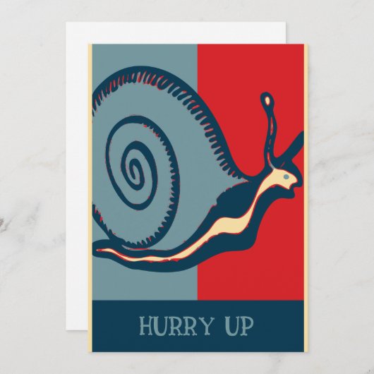 赤と青のカタツムリ (正面/裏面)