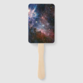 赤と青のカリーナ星雲 ハッブル望遠鏡 ハンドファン (裏面)