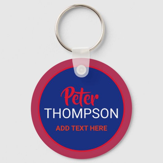 赤と青のキーホルダー（名前） キーホルダー (正面)