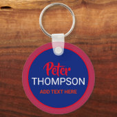 赤と青のキーホルダー（名前） キーホルダー (正面)