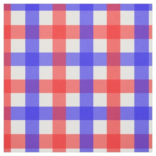 赤と青のギンガム ファブリック (見本)