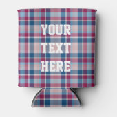 赤と青のクラシックカスタム文字クーラーボックス 缶クーラー (正面)