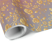 赤と青のグラデーションギフト付きゴールデンバラフローラ ラッピングペーパー (ロールコーナー)