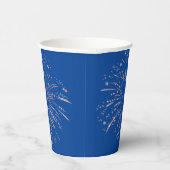 赤と青のグリッター 紙コップ (右)