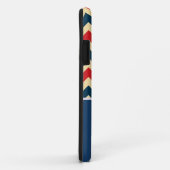 赤と青のシボロンのジグザグ。モノグラカスタムム Case-Mate iPhoneケース (裏面/右)