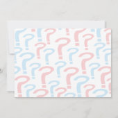 赤と青のジェンダーリビールベビーシャワーパーティー招待状 招待状 (裏面)