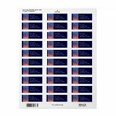 赤と青のスタークールア素朴ートポップ・アートのプリント ラベル (フルシート)