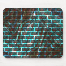 赤と青のステンド、グリッドまたはスクラッチのレンガ効果