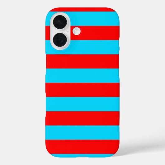 赤と青のストライプデザイン Case-Mate iPhoneケース (裏面)