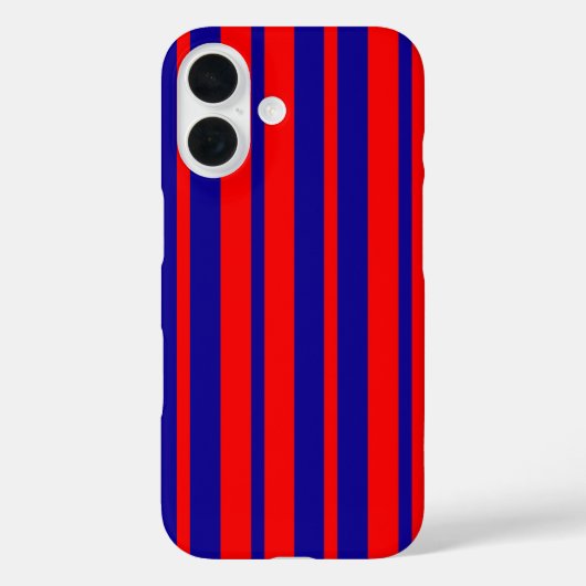 赤と青のストライプデザイン Case-Mate iPhoneケース (裏面)
