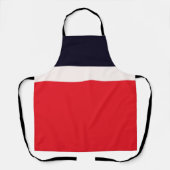 赤と青のストライプ エプロン (正面)