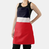 赤と青のストライプ エプロン (インサイチュ)