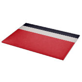 赤と青のストライプ カッティングボード (角)