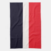 赤と青のストライプ キッチンタオル (縦)