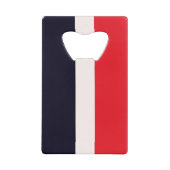 赤と青のストライプ クレジットカード栓抜き (正面)