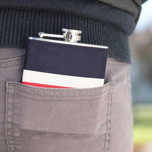 赤と青のストライプ フラスク (インサイチュ)