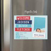 赤と青のスナップショット磁気発生の発表 マグネット招待状