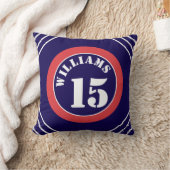 赤と青のスポーツインスパイア装飾用クッション クッション (ブランケット)