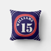 赤と青のスポーツインスパイア装飾用クッション クッション (正面)