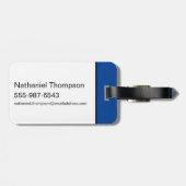 赤と青のスーパーガールスタック名ロゴ ラゲッジタグ (裏面横)