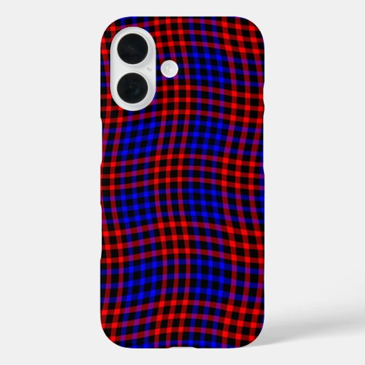 赤と青のチェック柄 シームレス パターン Case-Mate iPhoneケース (裏面)
