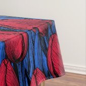 赤と青のチューリップ テーブルクロス (インサイチュ)