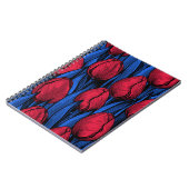 赤と青のチューリップ ノートブック (左側)