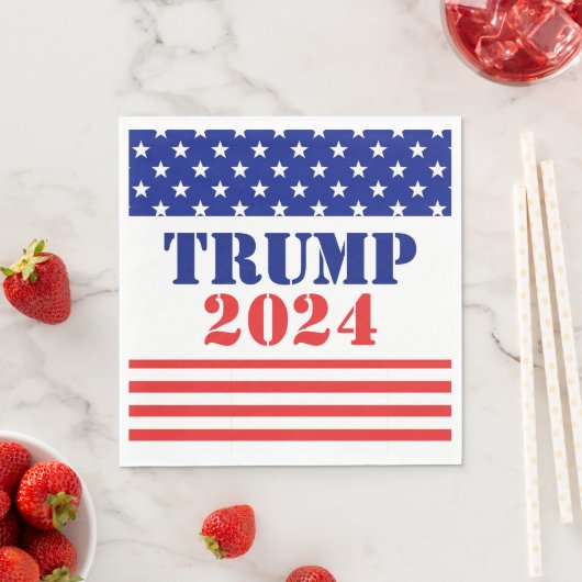 赤と青のトランプ2020大統領選挙ナプキン スタンダードランチョンナプキン (インサイチュ)