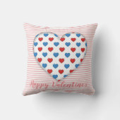 赤と青のハート クッション (裏面)